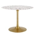 thumbnail image 2 of Modway Lippa 40" Round Terrazzo Dining Table in Gold White, 2 of 7