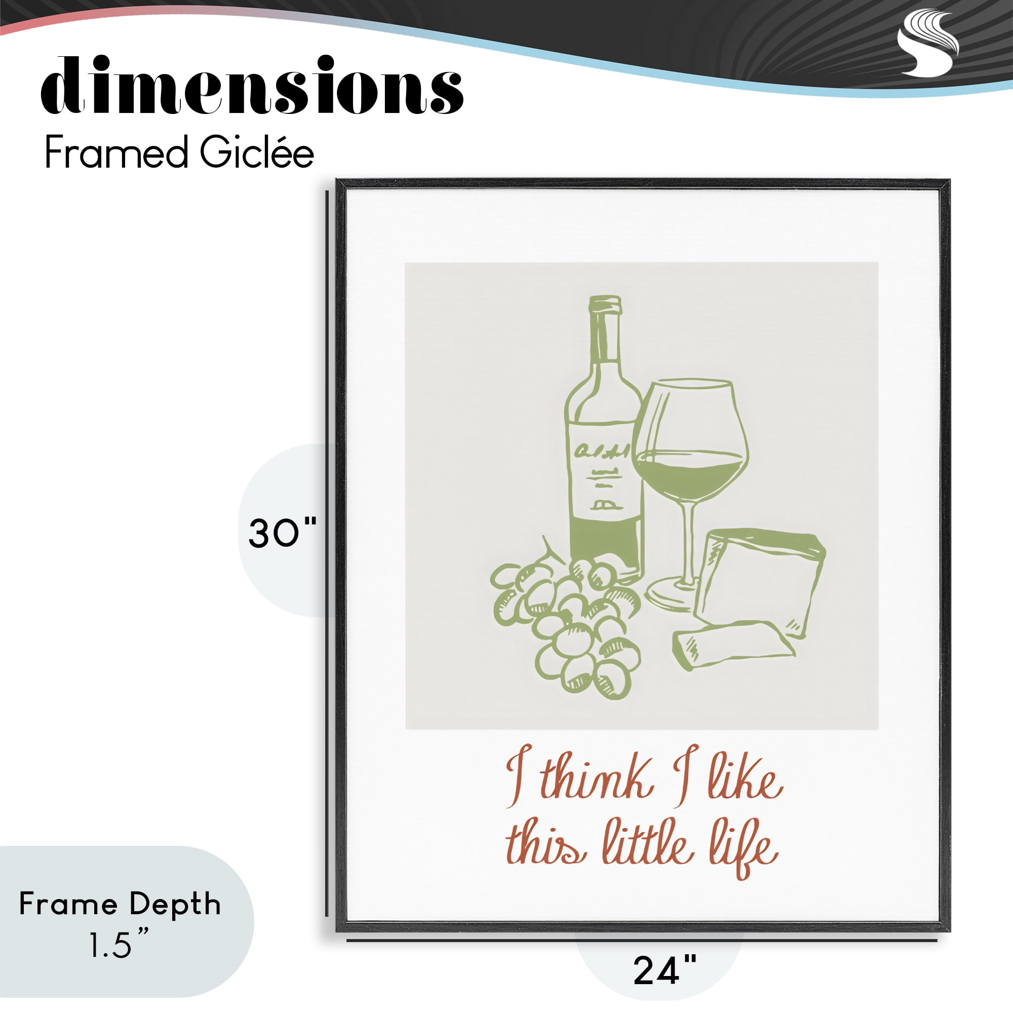 Stupell Industries I Think I Like This Little Life Black Framed Giclee Art, design by The Prints Vibe