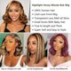 thumbnail image 3 of Peluca Douyin Honey Blonde Bob, 40 cm, cabello humano ondulado, 3 of 6