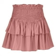 thumbnail image 5 of pstuiky Tennis Skirts for Women, Women's Irregular Solid Color Lined Cake Skirt Short Culottes Skirt Skorts for Workout Casual Items Pink M #2, 5 of 7