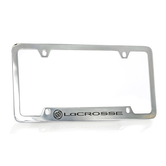 Buick LaCrosse Chrome Plated Metal Bottom Engraved License Plate Frame Holder