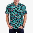 thumbnail image 2 of Salouo Leopard 1 for Men's Short Sleeve Polo Shirts,Polo Shirts for Men Performance Short Sleeve Golf Shirt Athletic Casual Collared T-Shirt-Large, 2 of 8