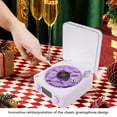 thumbnail image 4 of Tocadiscos Estilo Altavoz Vintage Bt Reloj Altavoz Radio Luz Nocturna Luz Ambiental, Control Táctil, Lámpara de Noche 3 en 1, Altavoz Pequeño inalámbrico Para Dormitorios salas, 4 of 7