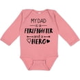thumbnail image 3 of Inktastic My Dad is a Firefighter and a Hero Boys or Girls Long Sleeve Baby Bodysuit, 3 of 5