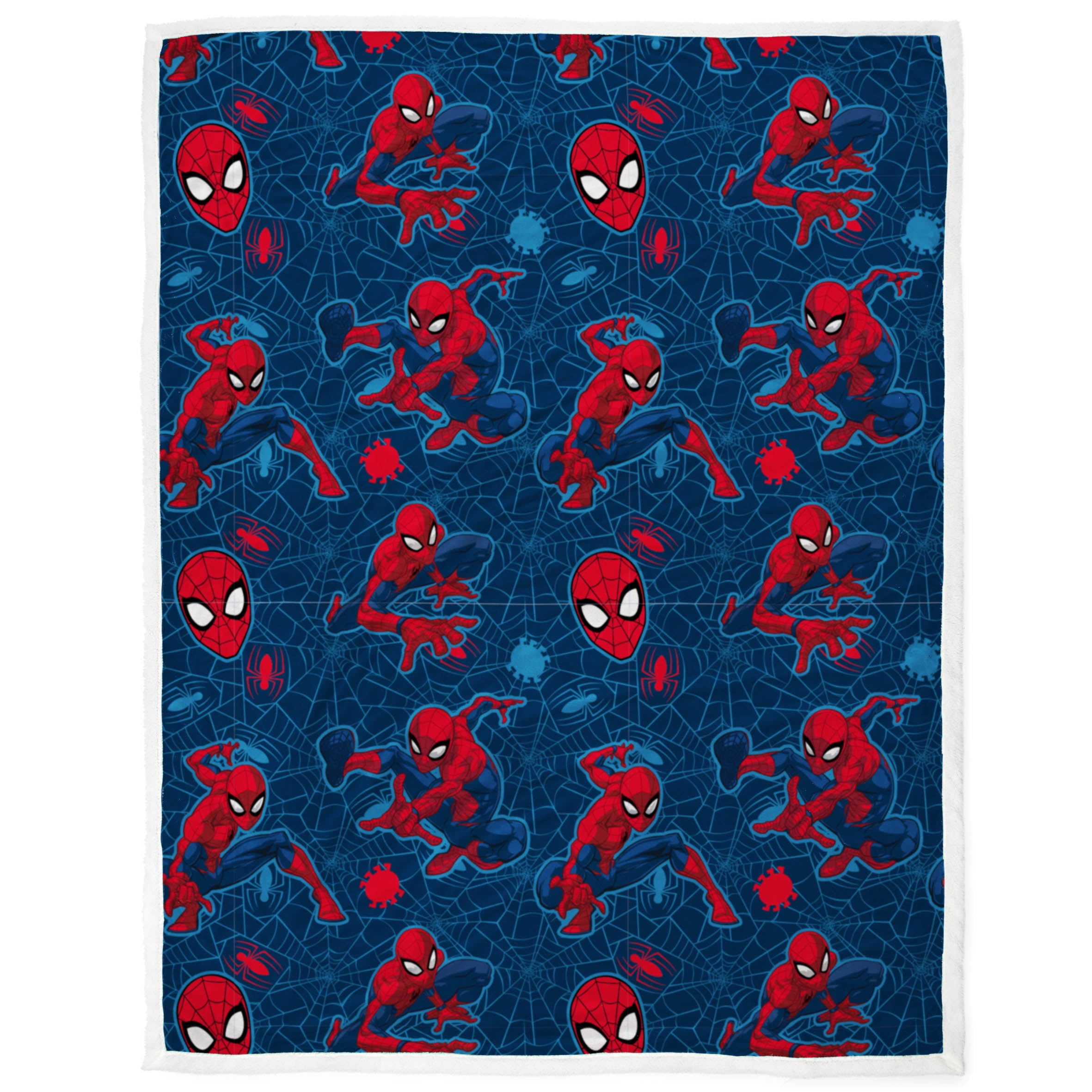 Spider-Man Silk Touch Blanket with Sherpa Fleece Back, 50" x 70"