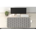 thumbnail image 2 of Damask Computer Mouse Pad, Contemporary Western Damask Motif with Weave Effect Floral Leaves Graphic Design, Rectangle Non-Slip Rubber Mousepad X-Large, 35" x 15", Beige Black, by Ambesonne, 2 of 2