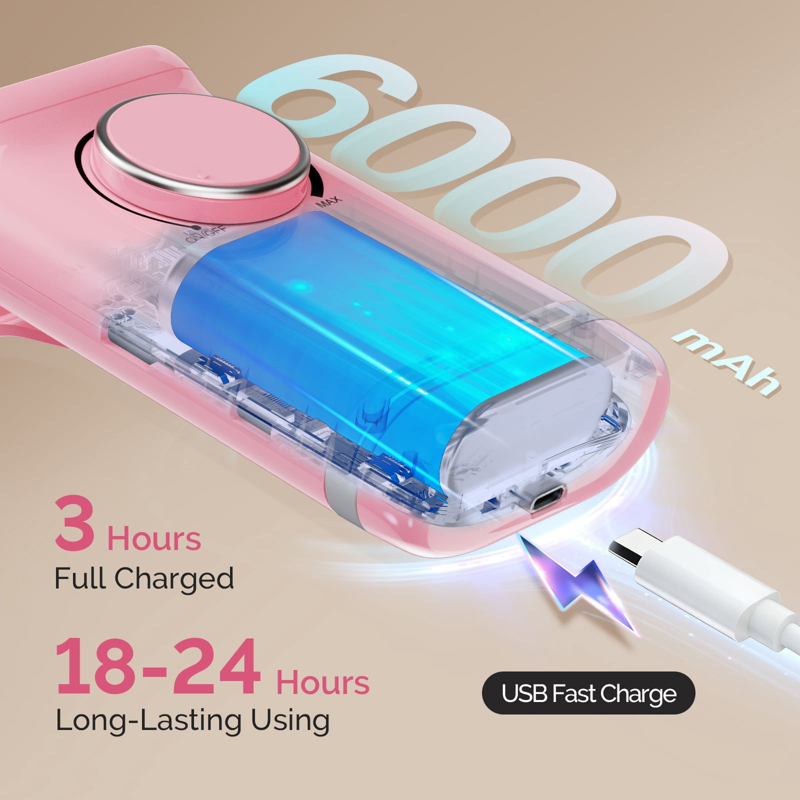 MelodySusie Upgraded Clip-On Cordless 2-in-1 Nail Drill with Tilted Display Design, SM320GW 35000RPM High-Efficiency E-File, Pink