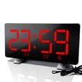 thumbnail image 2 of Reloj Despertador Digital Curvo Regulable Pantalla Led Reloj Digital Para Niños Mayores Ultra Claro Número Grande Brillo Snooze 12/24H Reloj Despertador Para Dormitorio Oficina Advancent HA024315-02, 2 of 5