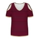 thumbnail image 5 of Tops de Algodón para Mujeres Tira Impresa Manga Corta Cuello en V Fuera Del Hombro, Top de Moda para el Uso Diario, 5 of 9