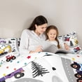 thumbnail image 5 of jejeloiu Construction Truck Excavator Bedding Comforter Set,Modern City Road Twin Comforter Sets,Bullodzer Crane Vehicle Bedding Set For Teens,Super Cozy Room Decor Reversible,2pcs, 5 of 8