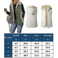 thumbnail image 3 of Autumn Winter Women Sleeveless Fleece Hooded Zipper Vest Coat With Pocket, 3 of 5