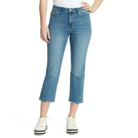 MSRP $70 William Rast High-Rise Cropped Straight-Leg Jeans Blue Size 27