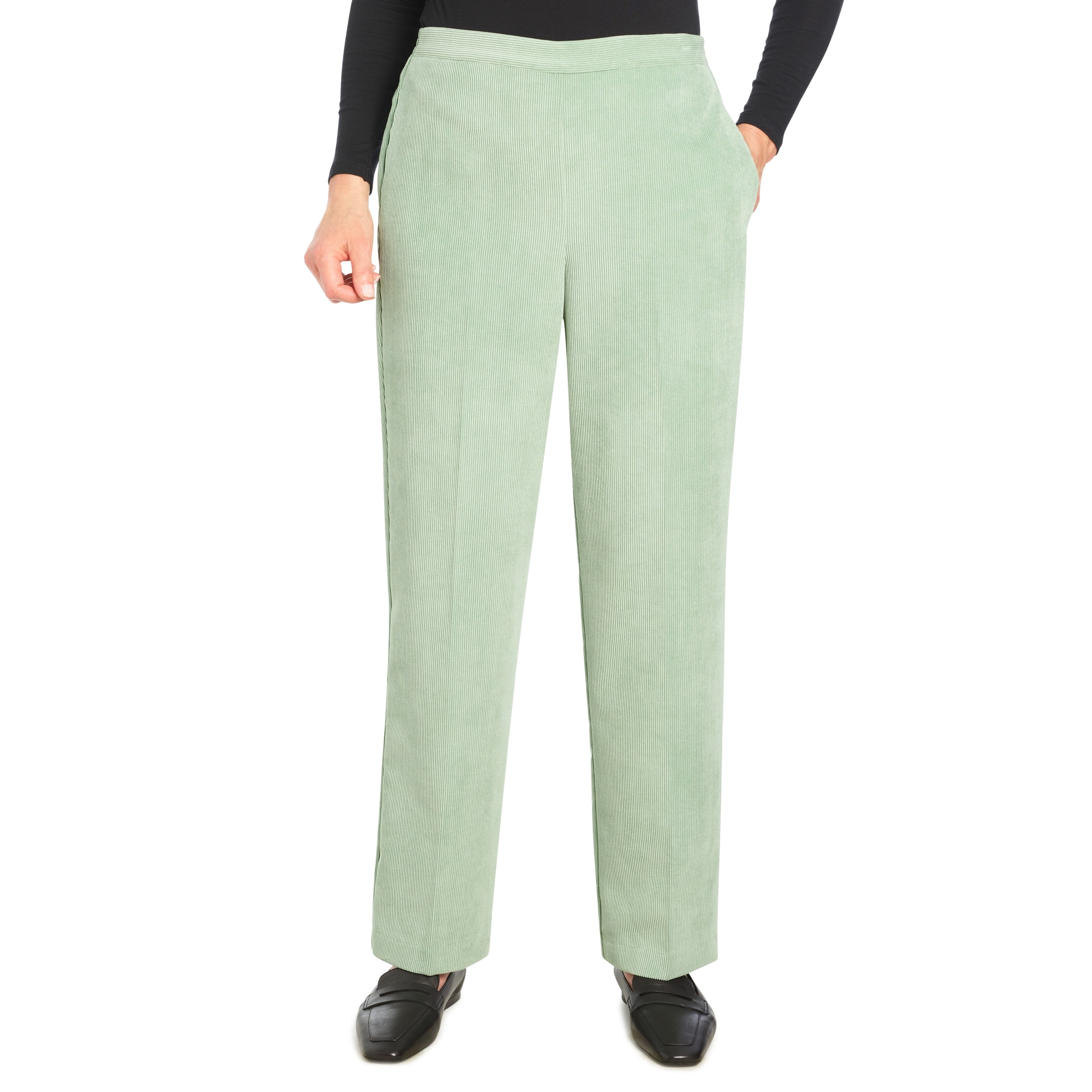 Alfred Dunner Womens Plus-Size Corduroy Mid-Rise Average Length Pant -  Walmart.com