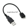 Internal USB Hub 9 pin Header Male 1 to Type A Male Motherboard