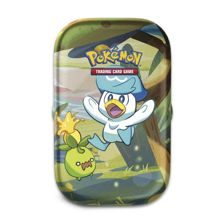 Pokemon Paldea Friends Quaxly Mini Tin Set (2 Booster Packs & Art Card)