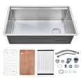 thumbnail image 1 of GloryStar Stainless Steel Kitchen Sink, Modern Undermount Workstation Single Bowl, Includes Useful Accessories, Multi-Functional Prep Basin for Home and Restaurant Applications, 1 of 9