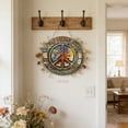 thumbnail image 7 of AURIGATE Peace Sign Acrylic Hanging Ornament, 5.9 Inch Stained Glass Style Sun Catcher with Hemp Rope for Wall Window Home Decor, 7 of 7