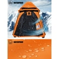thumbnail image 5 of NEIKU Boy's Waterproof Ski Jacket Warm Winter Snow Coat Windproof Snowboarding Rain Jacket Orange 14-16 Years, 5 of 8