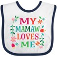thumbnail image 3 of Inktastic Mamaw Loves Me Girls Apparel Girls Baby Bib, 3 of 4