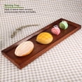 thumbnail image 2 of Riousery Vintage Rectangle Wooden Serving Tray for Tea Set Fruits Candies Food Home Decoration, 17.7 x 5.9 x 0.8 inches / 45 x 15 x 2 cm Elegant Dark Wood Finish, 2 of 9