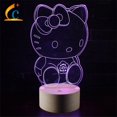 thumbnail image 2 of Lumière 3D Led Hello Kitty Chambre Veilleuse Colorée Mode Dessin Animé Usb Tactile Colorée Simple Acrylique Créative Cadeau d'Anniversaire, 2 of 7