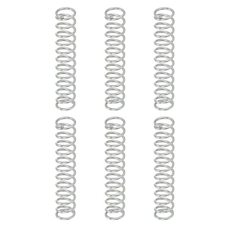 

Uxcell 6Pack Compression Springs 1mm Wire Diameter x 9mm OD x 50mm Length Stainless Steel Extension Spring Silver