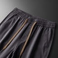 thumbnail image 4 of WEAIXIMIUNG Mens Dress Pants 34X28 Light Grey Men's 9 Point Leggings Loose Fitting Sportswear Pants, 4 of 9