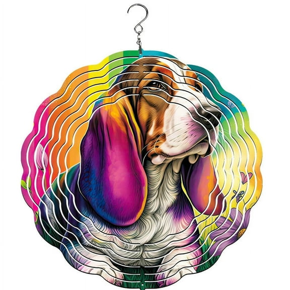 Basset Hound Wind Spinner