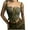 Army Green, variant on POIUYTR Women's Corset Top Tie Front Vest Camisole Corset Bustier Renaissance Shapewear Top
