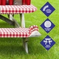 thumbnail image 3 of Sorfey Rectangle Fitted Picnic Table Cover with Bench Covers, Red 30" x 96", 3 of 6