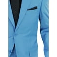 thumbnail image 4 of GN GIORGIO NAPOLI Presidential Mens Two Button Suit 2 Piece Modern Fit Tux Set Sky Blue, 4 of 5