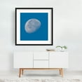 thumbnail image 2 of Daytime Luminescence - Photography Moon Space Astronomy Night Sky Cosmic Scenic Minimalist Black Framed Wall Art Print 12 x 12 inches, 2 of 3