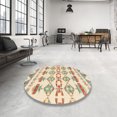 thumbnail image 4 of Ahgly Company Machine Washable Indoor Rectangle Abstract Khaki Gold Area Rugs, 8' x 10', 4 of 7