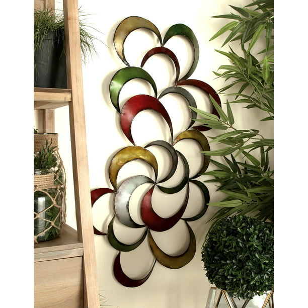 Decmode - Large Multi-Colored Abstract Metal Wall Decor ...