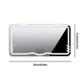 thumbnail image 3 of Momihoom New White Led Car Makeup Mirror Touch Dimming Three-Color Light Source Mirror Hd Car Sun Visor Rearview Mirror, 3 of 9