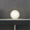 thumbnail image 3 of Eglo Lighting Rondo 8 Inch Portable Round Orb Glass Table Lamp, White, 3 of 7