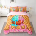 thumbnail image 2 of jejeloiu Basketball Ice Cream 7pcs Bedding Comforter Set,Teens Boy Game Queen Bedding Sets For Sport Lover Reversible, 2 of 8