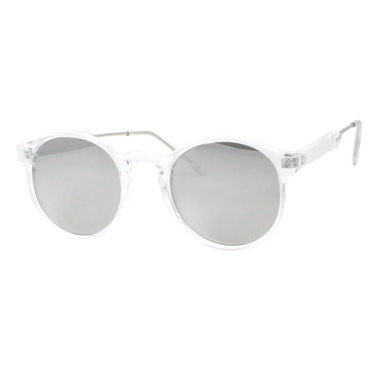Round Keyhole Clear Frame Sunglasses Unisex Hipster Fashion  display picture 1