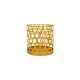 thumbnail image 2 of Portavelas de Tono Dorado, Diseño de Calado de Hierro con Cortes Geométricos, Centro de Mesa Decorativo, Adorno Ligero, 6x6x8.5 cm para Decoración del Hogar, 2 of 6