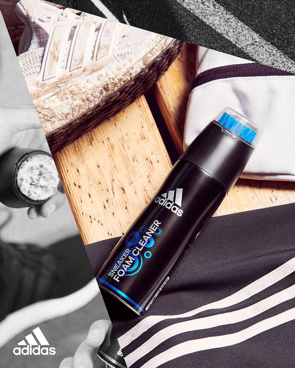 adidas Shoe Cleaner Spray-Instant Foam Sneaker Cleaner Easy-to-use Lid Brush Walmart.com