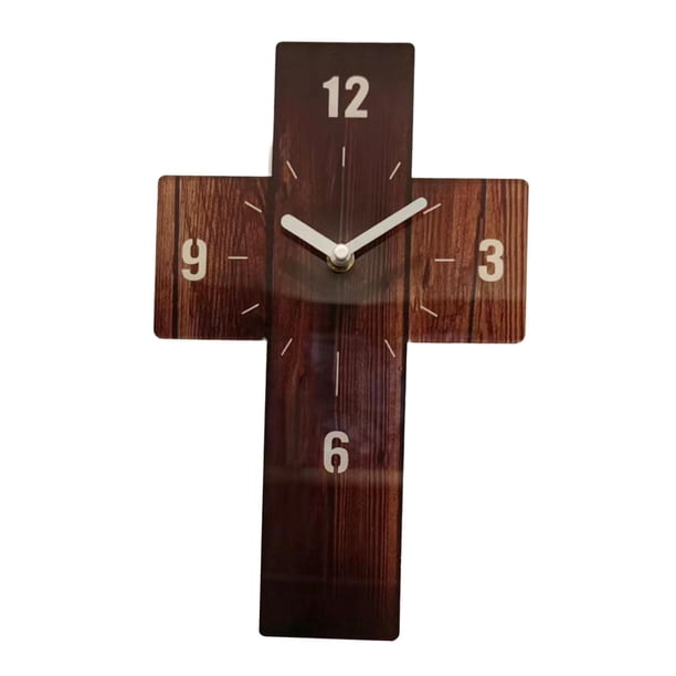 Reloj de pared silencioso, compacto, creativo, moderno, acrílico para decoración del hogar. marron oscuro