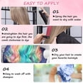 thumbnail image 4 of Hair Chalk Combs, 10 Colour Temporary Hair Dye for Girls, 100% Non Toxic Washable Hair Colour Pens DIY Gift Kids Birthday Party, with 32 Tattoo Stencils 4 Glitter, 4 of 5