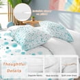 thumbnail image 2 of 3 Piece Turquoise Polka Dot Duvet Cover Set Full Size,Microfiber Comforter/Quilt Cover with Corner Ties and 2 Pillowcases,Modern Art Abstract Watercolor Dot All Season Bedding with Zipper Closure, 2 of 8