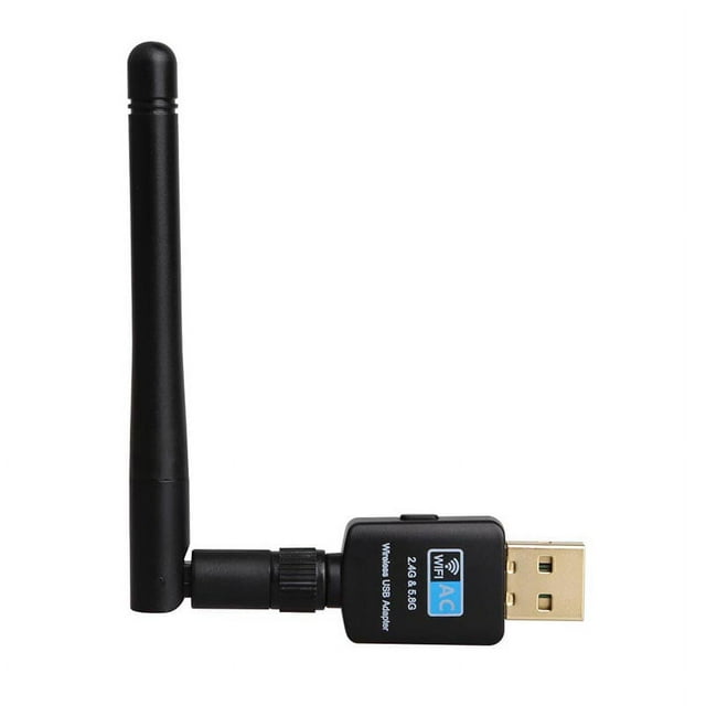 Tarjeta de red inalámbrica de doble banda Mini USB WiFi Stick giratorio de 360°