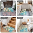thumbnail image 6 of Blue Coastal Door Mat Indoor Outdoor,Watercolor Nautical Starfish Lighthouse Beach Non Slip Welcome Mat with Rubber Backing,Absorbent Front Door Mats Entryway Rug for Home Patio Entrance 24"x36", 6 of 9