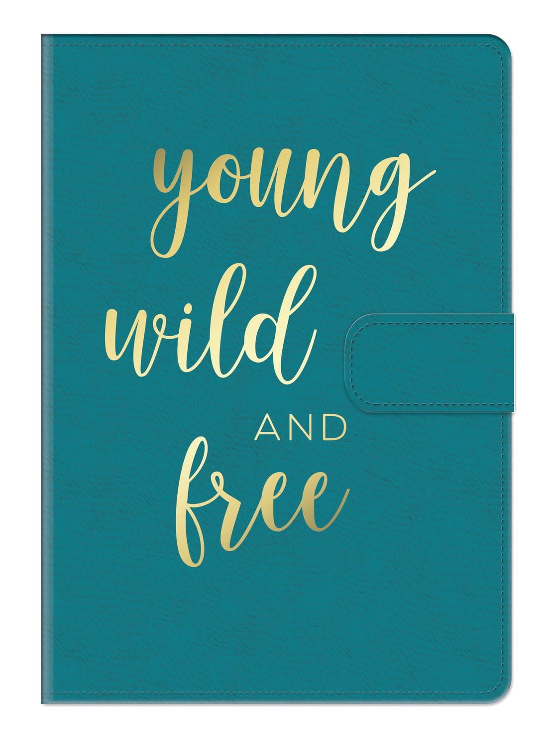 Markings by C.R. Gibson Leather Magnetic Closure Journal,<br>Blue Young Wild Print