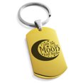 thumbnail image 1 of Stainless Steel Crescent I Love You to the Moon and Back Engraved Dog Tag Keychain Keyring, 1 of 1