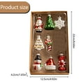 thumbnail image 2 of HAZIUA Vintage Traditional Christmas Ornaments Glass Set of 9 Christmas Home Decor 8.7*4.9 in Khaki, 2 of 8