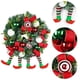 thumbnail image 3 of Corona de Navidad NikouMX Divertida Novedad Piernas Arpillera De Elfo 40 cm, 3 of 8