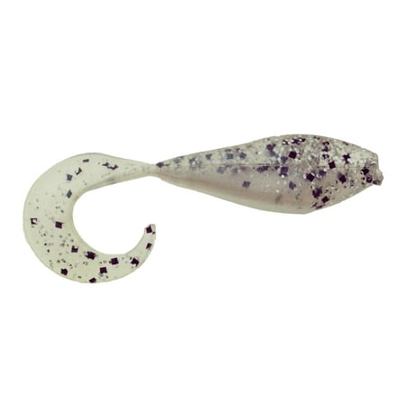 Bass Assassin Fishing Lure CSA35336 Curly Shad Swimbait 2 Salt And Peppr Silver